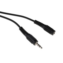 1 pcs - RS PRO Male 3.5mm Stereo Jack to Female 3.5mm Stereo Jack Aux Cable, Black, 2m