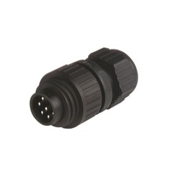 1 pcs - Hirschmann Circular Connector, 6 + PE Contacts, Cable Mount, M22 Connector, Plug, Male, IP66, IP67, CA Series