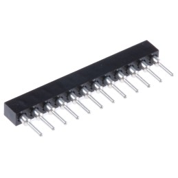 20 pcs - 831-87-012-10-001101 12 Way Preci-Dip Straight Through Hole 2mm SIL Socket, Solder, 3A 100 V ac, 150 V dc