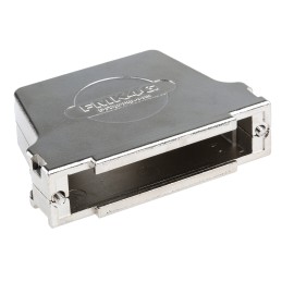 1 pcs - FCT from Molex FMK Series Die Cast Zinc D Sub Backshell, 37 Way, Strain Relief