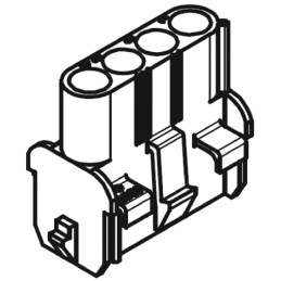50 pcs - 50-84-2042 Molex, MLX Female Connector Housing, 6.35mm Pitch, 4 Way, 1 Row