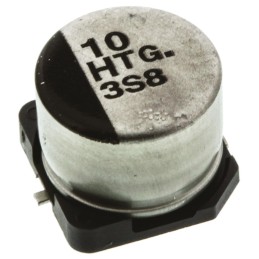 50 pcs - EEETG1H100P Panasonic 10μF Aluminium Electrolytic Capacitor 50V dc, Surface Mount - EEETG1H100P