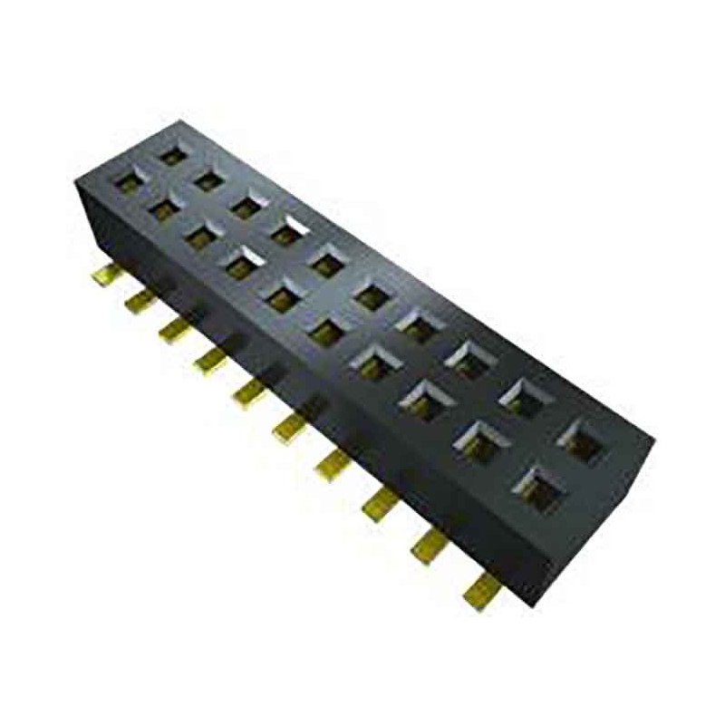 20 pcs - CLP-102-02-F-D Samtec CLP Series Straight Surface Mount PCB Socket, 4-Contact, 2-Row, 1.27mm Pitch, Solder Termination