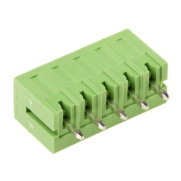 50 pcs - RS PRO 3.5mm Pitch 5 Way Pluggable Terminal Block, Header, Through Hole, Solder Termination