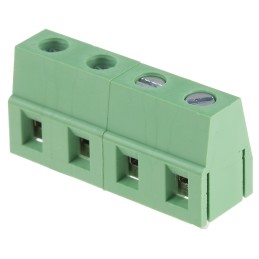 20 pcs - RS PRO PCB Terminal Block, 4-Contact, 7.5mm Pitch, Through Hole Mount, 1-Row, Screw Termination