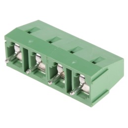 20 pcs - RS PRO PCB Terminal Block, 4-Contact, 7.5mm Pitch, Through Hole Mount, 1-Row, Screw Termination