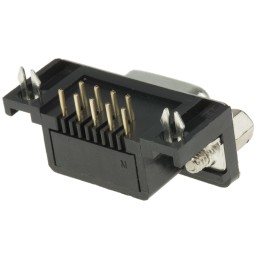 20 pcs - A-DF 09 A/KG-T2 ASSMANN WSW A-DF 9 Way Right Angle Through Hole D-sub Connector Socket, 2.77mm Pitch, with 4-40 UNC Scr