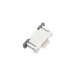 20 pcs - 52745-0697 Molex, Easy-On, 52745 0.5mm Pitch 6 Way Right Angle Female FPC Connector, ZIF Top Contact