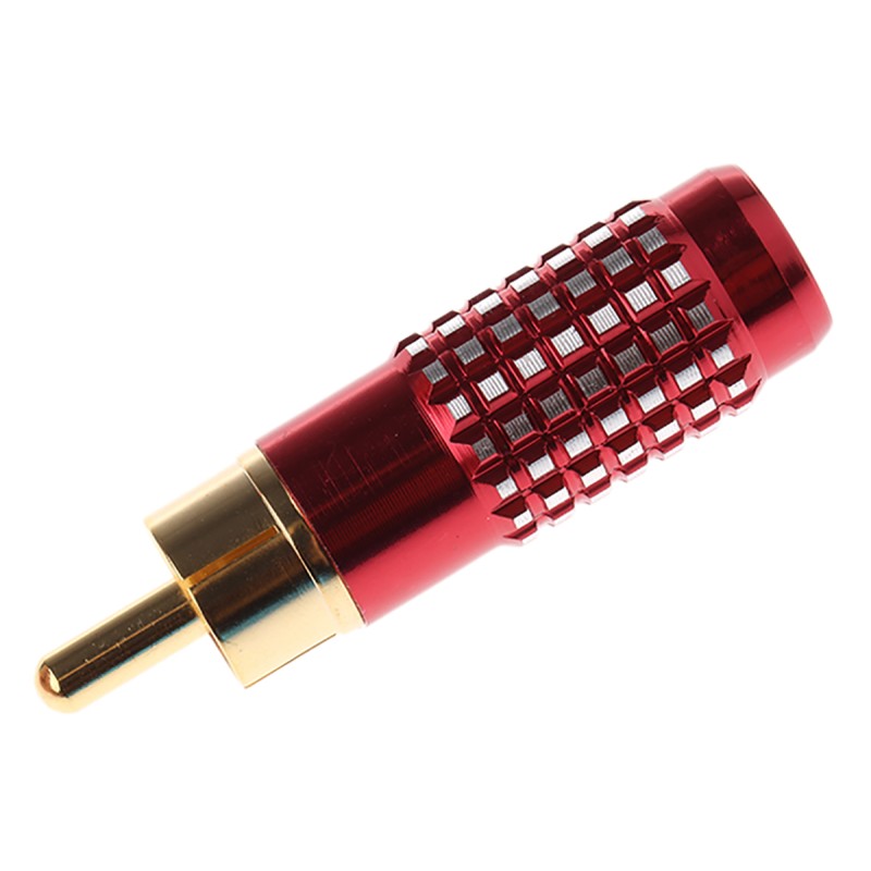 20 pcs - RS PRO Red Cable Mount RCA Plug, Gold