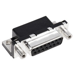 1 pcs - Amphenol ICC Delta D 15 Way Right Angle Through Hole D-sub Connector Socket, 2.74mm Pitch