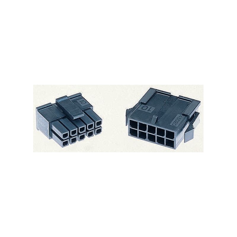 20 pcs - 43020-2200 Molex, Micro-Fit 3.0 Male Connector Housing, 3mm Pitch, 22 Way, 2 Row