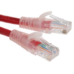 1 pcs - RS PRO Cat5e Male RJ45 to Male RJ45 Ethernet Cable, U/UTP, Red PVC Sheath, 1m