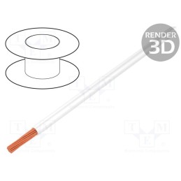 20 m : 61.7551-29 - Wire, Silivolt®-E, 1x0.25mm2, stranded, Cu, silicone, white, 300V