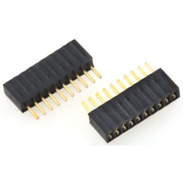 20 pcs - M52-5001045 HARWIN Straight Through Hole Mount PCB Socket, 10-Contact, 1-Row, 1.27mm Pitch, Solder Termination