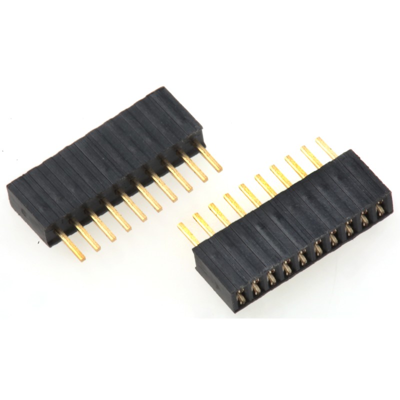 20 pcs - M52-5001045 HARWIN Straight Through Hole Mount PCB Socket, 10-Contact, 1-Row, 1.27mm Pitch, Solder Termination