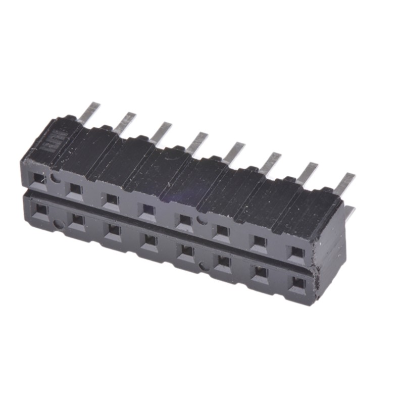 10 pcs - Samtec CES Series Straight Through Hole Mount PCB Socket, 16-Contact, 2-Row, 2.54mm Pitch, Through Hole Termination