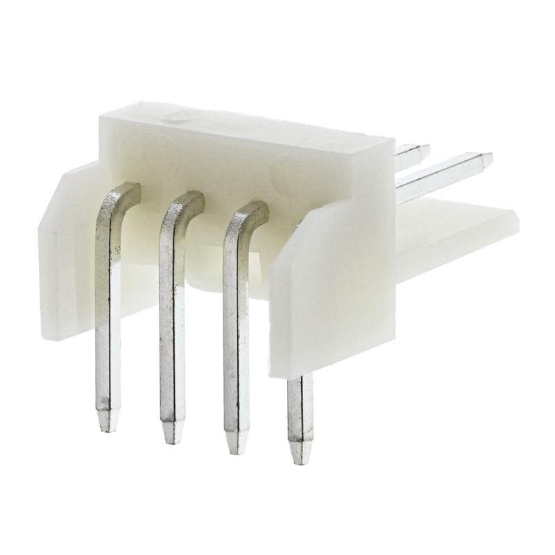 50 pcs - 171826-4 TE Connectivity EI Series Right Angle Through Hole PCB Header, 4 Contact(s), 2.5mm Pitch, 1 Row(s), Shrouded