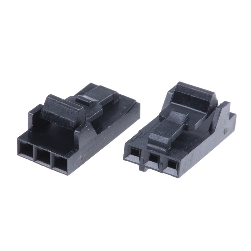 50 pcs - 104257-2 TE Connectivity, AMPMODU MTE Female Connector Housing, 2.54mm Pitch, 3 Way, 1 Row