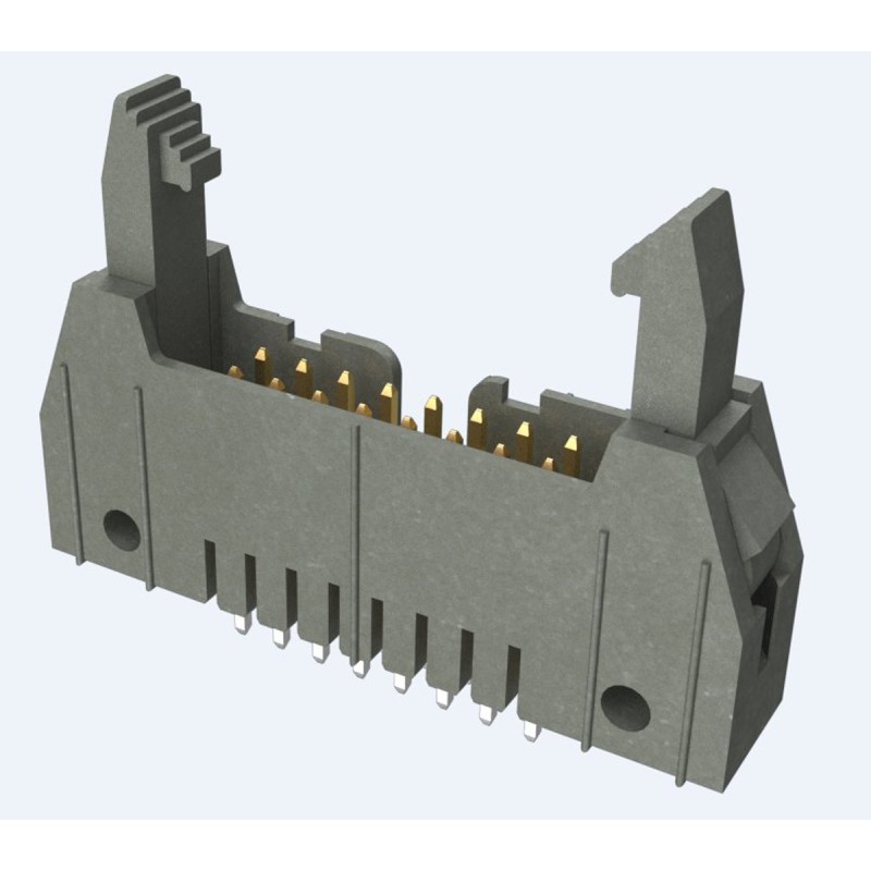 20 pcs - 71918-216LF Amphenol ICC Quickie Series Straight Through Hole PCB Header, 16 Contact(s), 2.54mm Pitch, 2 Row(s), Unshro