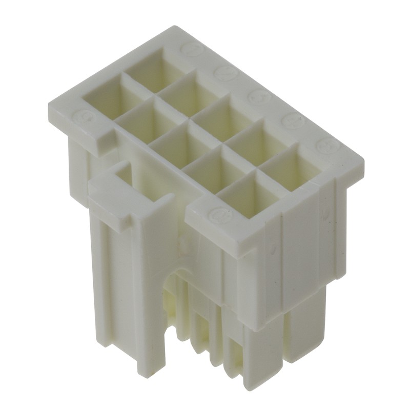 50 pcs - IPD1-05-D-K Samtec, IPD1 Male Crimp Connector Housing, 2.54mm Pitch, 10 Way, 2 Row