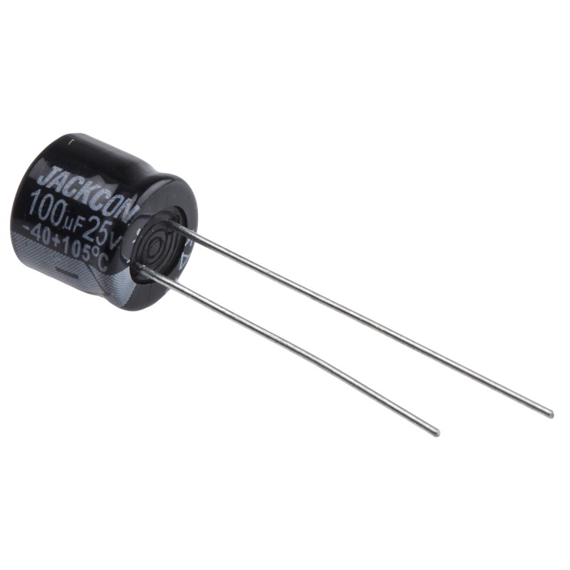200 pcs - RS PRO 100μF Aluminium Electrolytic Capacitor 25V dc, Radial, Through Hole