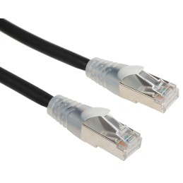 1 pcs - RS PRO Cat6 Male RJ45 to Male RJ45 Ethernet Cable, F/UTP, Black LSZH Sheath, 1m