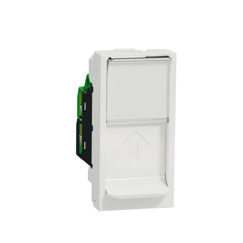 1 pcs - Schneider Electric New Unica Series Female RJ45 Socket, Flush Mount, Cat6, STP Shield