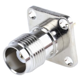 1 pcs - RS PRO, jack Panel Mount TNC Connector, 50Ω, Solder Termination, Straight Body