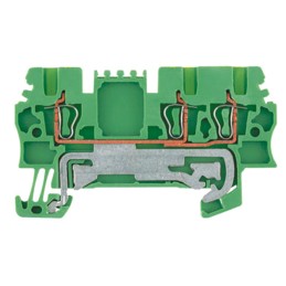 5 pcs - Weidmuller Z Series Green, Yellow PE Terminal, 1.5mm², Single-Level, Clamp Termination