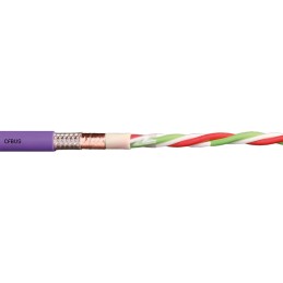 1 Reel of 100 M - Igus 4 Core Multicore Mains Power Cable, 0.38 mm², 100m, Red lilac Thermoplastic Elastomers TPE Sheath, PROFIB