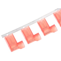 100 pcs - 2-520334-2 TE Connectivity Ultra-Fast .187 Red Insulated Female Spade Connector, Flag Terminal, 4.75 x 0.51mm Tab Size