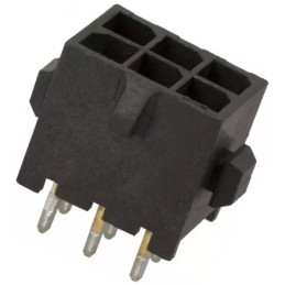 50 pcs - 3-794630-6 TE Connectivity Micro MATE-N-LOK Series Straight Through Hole PCB Header, 6 Contact(s), 3.0mm Pitch, 2 Row(s