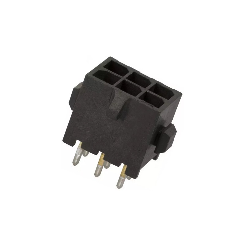 50 pcs - 3-794630-6 TE Connectivity Micro MATE-N-LOK Series Straight Through Hole PCB Header, 6 Contact(s), 3.0mm Pitch, 2 Row(s