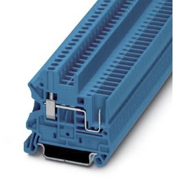 5 pcs - Phoenix Contact UT 2.5/1P BU Series Blue Feed Through Terminal Block, Single-Level, Screw Termination