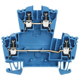 5 pcs - Weidmuller W Series Blue Double Level Terminal Block, 2.5mm², Double-Level, Screw Termination