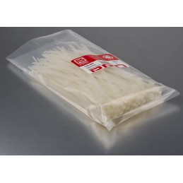 1 Bag of 100 - RS PRO Cable Tie, 190mm x 4.8 mm, Natural Nylon, Pk-100