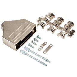 1 pcs - MH Connectors MHDM Series Zinc D Sub Backshell, 25 Way, Strain Relief