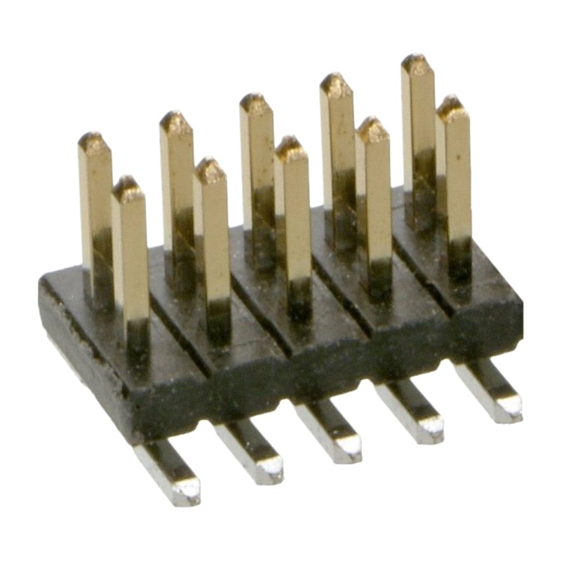 20 pcs - M50-3600542R HARWIN Archer M50 Series Right Angle Surface Mount Pin Header, 10 Contact(s), 1.27mm Pitch, 2 Row(s), Unsh