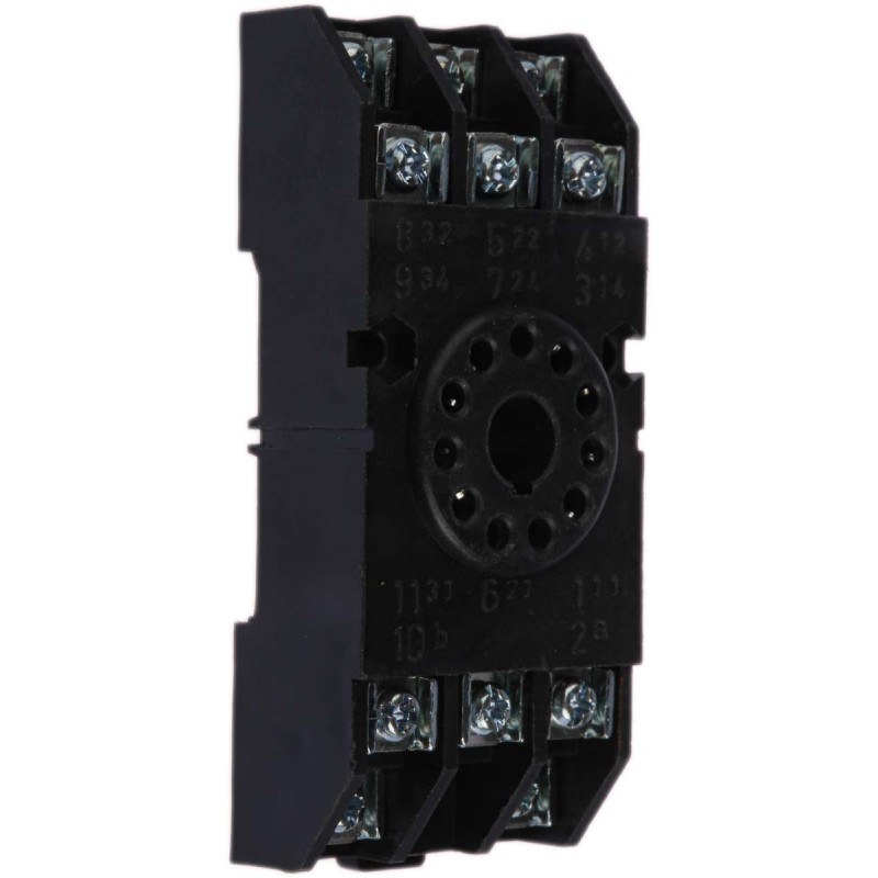 1 pcs - Tempatron 11 Pin 250V ac DIN Rail, Panel Mount Relay Socket for use with Various Series