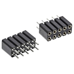 20 pcs - 803-87-010-10-001101 Preci-Dip 803 Series Straight PCB Mount PCB Socket, 10-Contact, 2-Row, 2.54mm Pitch, Solder Termin