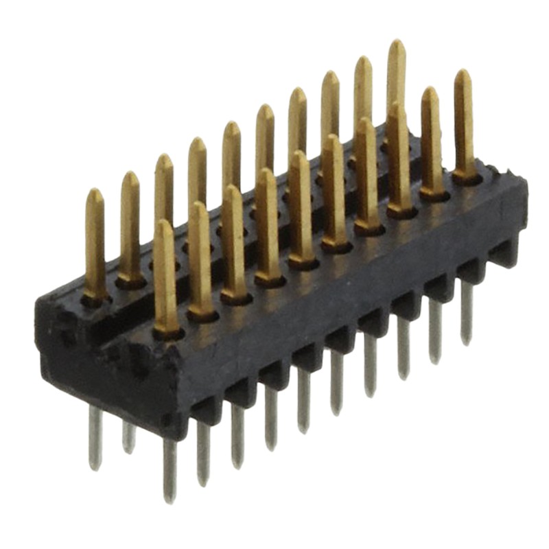 20 pcs - 5-103916-2 TE Connectivity AMPMODU System 50 Series Straight Through Hole Pin Header, 20 Contact(s), 1.27mm Pitch, 2 Ro