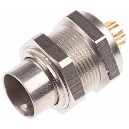 1 pcs - Binder Circular Connector, 7 Contacts, Panel Mount, M9 Connector, Socket, Male, IP40, 711 Series