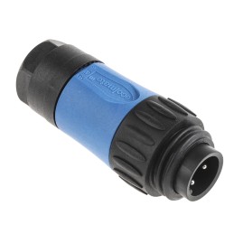 1 pcs - Amphenol Industrial Circular Connector, 3 + PE Contacts, Cable Mount, Plug, Male, IP65, IP67, Ecomate Series