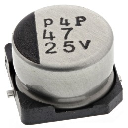 200 pcs - UWT1E470MCL1GB Nichicon 47μF Aluminium Electrolytic Capacitor 25V dc, Surface Mount - UWT1E470MCL1GB