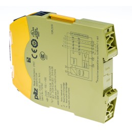 1 pcs - Pilz Single-Channel Emergency Stop, Safety Switch/Interlock Safety Relay, 24V dc, 3 Safety Contacts