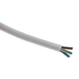1 Reel of 100 M - RS PRO 3 Core Power Cable, 1.25 mm², 100m, White PVC Sheath, 3183Y, 13 A, 500 V