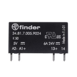 1 pcs - Finder 34 Series Solid State Relay, 6 A Load, PCB Mount, 24 V dc Load, 12 V Control