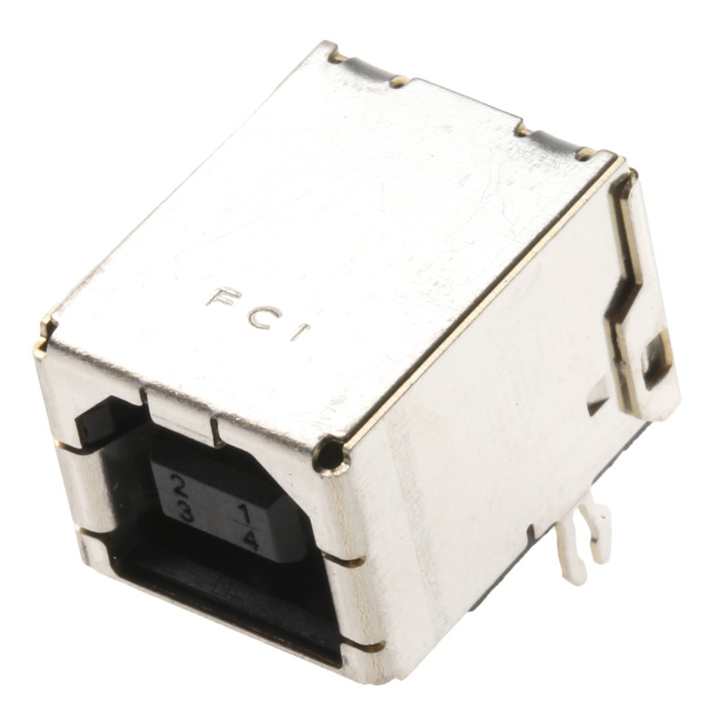 20 pcs - 61729-1011BLF Amphenol ICC Right Angle, Through Hole, Socket Type B 2.0 USB Connector