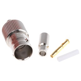 1 pcs - Amphenol, jack Cable Mount BNC Connector, 75Ω, Crimp Termination, Straight Body