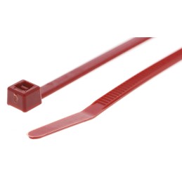 1 Bag of 100 - HellermannTyton Cable Tie, 150mm x 3.5 mm, Red Polyamide 6.6 (PA66), Pk-100